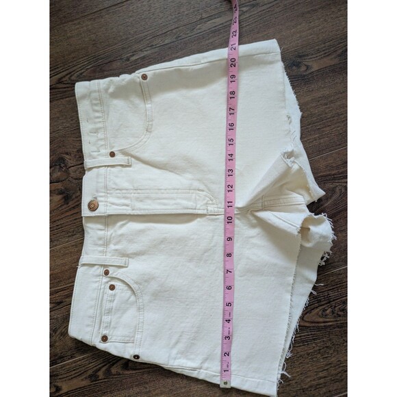 Madewell The Perfect Vintage Mid-Length Jean Short in Canvas Cream Womens 30 - Picture 12 of 13